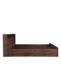 Alyssa Queen Size Bed in Columbia Walnut Finish with Box Storage