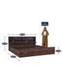 Alyssa Queen Size Bed in Columbia Walnut Finish with Box Storage