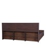 Alyssa Queen Size Bed in Columbia Walnut Finish with Box Storage