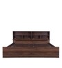 Alyssa Queen Size Bed in Columbia Walnut Finish with Box Storage