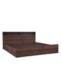 Alyssa Queen Size Bed in Columbia Walnut Finish with Box Storage