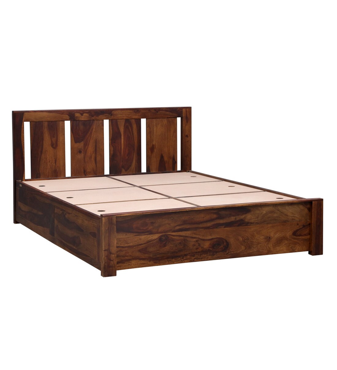 Buy Amarillo Solid Wood King Size Bed With Box Storage In Provincial