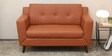 Amanda Leatherette 2 Seater Sofa In Tan Colour