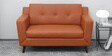 Amanda Leatherette 2 Seater Sofa In Tan Colour