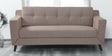 Amanda Fabric 3 Seater Sofa In Sandy Brown Colour