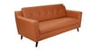 Amanda Leatherette 3 Seater Sofa In Tan Colour