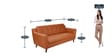 Amanda Leatherette 3 Seater Sofa In Tan Colour