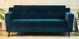 Amanda Velvet 3 Seater Sofa In Teal Blue Colour