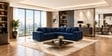 Amanda 6 seater Corner Sofa In Blue Color Amanda 6 seater Corner Sofa In Blue Color