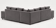 Amanda 6 seater Corner Sofa In Grey Color