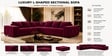 Amanda 6 seater Corner Sofa In Maroon Color Amanda 6 seater Corner Sofa In Maroon Color