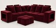 Amanda 6 seater Corner Sofa In Maroon Color
