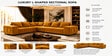 Amanda 6 seater Corner Sofa In Mustard Color
