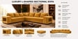 Amanda 6 seater Corner Sofa In Mustard Color Amanda 6 seater Corner Sofa In Mustard Color