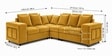Amanda 6 seater Corner Sofa In Mustard Color Amanda 6 seater Corner Sofa In Mustard Color