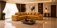 Amanda 6 seater Corner Sofa In Mustard Color