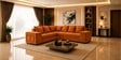 Amanda 6 seater Corner Sofa In Orange Color Amanda 6 seater Corner Sofa In Orange Color