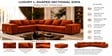 Amanda 6 seater Corner Sofa In Orange Color Amanda 6 seater Corner Sofa In Orange Color