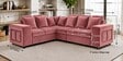 Amanda 6 seater Corner Sofa In Rose Color