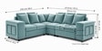 Amanda 6 seater Corner Sofa In Teal Color Amanda 6 seater Corner Sofa In Teal Color