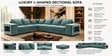 Amanda 6 seater Corner Sofa In Teal Color Amanda 6 seater Corner Sofa In Teal Color