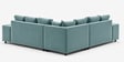 Amanda 6 seater Corner Sofa In Teal Color