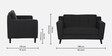 Amanda Fabric 2 Seater Sofa In Charcoal Grey Colour
