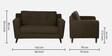 Amanda Fabric 2 Seater Sofa In Chestnut Brown Colour