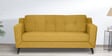 Amanda Fabric 3 Seater Sofa In Camel Yellow Colour