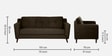 Amanda Fabric 3 Seater Sofa In Chestnut Brown Colour