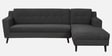Amanda Fabric LHS Sectional Sofa (3 + Lounger) In Charcoal Grey Colour