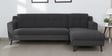 Amanda Fabric LHS Sectional Sofa (3 + Lounger) In Charcoal Grey Colour