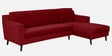 Amanda Fabric LHS Sectional Sofa (3 + Lounger) In Garnet Red Colour