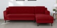 Amanda Fabric LHS Sectional Sofa (3 + Lounger) In Garnet Red Colour