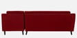 Amanda Fabric LHS Sectional Sofa (3 + Lounger) In Garnet Red Colour