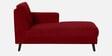 Amanda Fabric LHS Sectional Sofa (3 + Lounger) In Garnet Red Colour