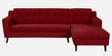 Amanda Fabric LHS Sectional Sofa (3 + Lounger) In Garnet Red Colour