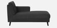 Amanda Fabric LHS Sectional Sofa (3 + Lounger) In Charcoal Grey Colour