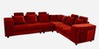 Amanda Fabric LHS Sectional Sofa in Red Colour