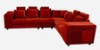 Amanda Fabric LHS Sectional Sofa in Red Colour
