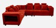 Amanda Fabric LHS Sectional Sofa in Red Colour