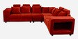 Amanda Fabric LHS Sectional Sofa in Red Colour