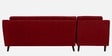 Amanda Fabric RHS Sectional Sofa (3 + Lounger) In Garnet Red Colour
