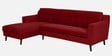 Amanda Fabric RHS Sectional Sofa (3 + Lounger) In Garnet Red Colour