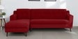 Amanda Fabric RHS Sectional Sofa (3 + Lounger) In Garnet Red Colour