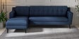 Amanda Fabric RHS Sectional Sofa (3 + Lounger) in Navy Blue Colour