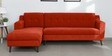 Amanda Fabric RHS Sectional Sofa (3 + Lounger) In Rust Colour