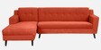 Amanda Fabric RHS Sectional Sofa (3 + Lounger) In Rust Colour