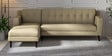 Amanda Fabric RHS Sectional Sofa (3 + Lounger) in Sandy Brown Colour
