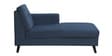 Amanda Fabric LHS Sectional Sofa (3 + Lounger) In Navy Blue Colour